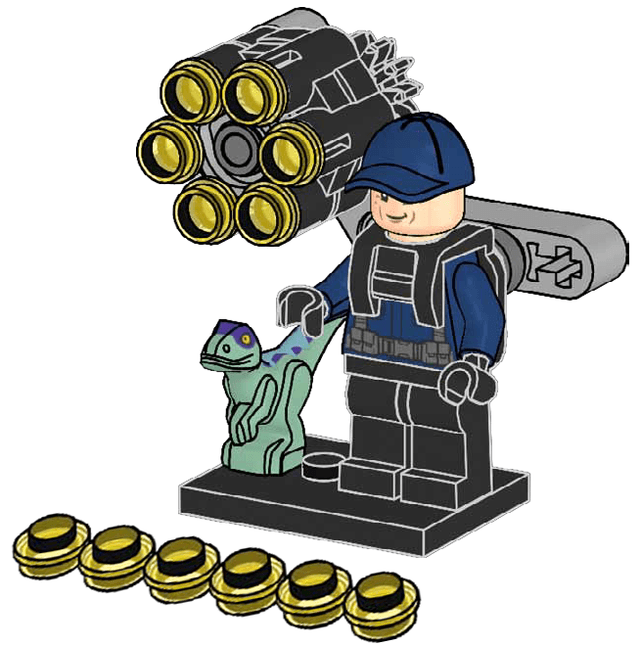 з мініфігуркою LEGO Jurassic World Ranger and Raptor полібег