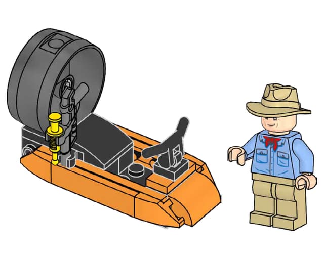 Alan Grant with Hovercraft, полібег