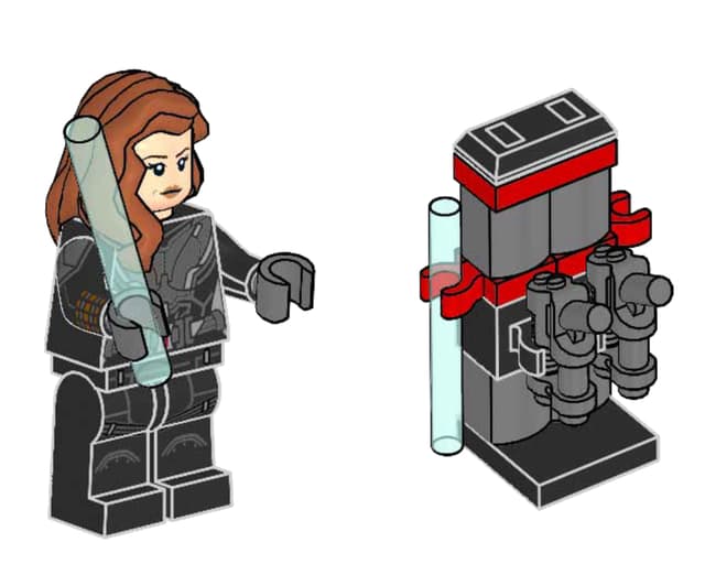 мініфігурка LEGO Marvel Avengers Black Widow/Чорна вдова , полібег