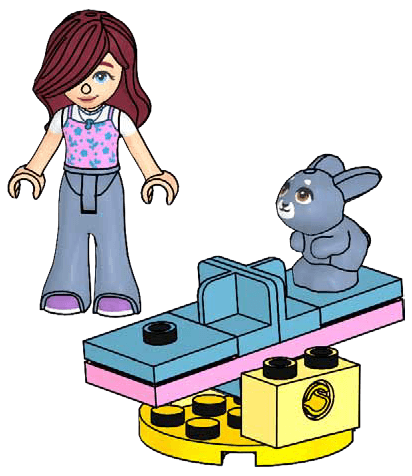 з мініфігуркою LEGO Friends Paisley and Melody with Seesaw , полібег