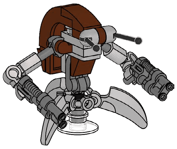 Droideka — полібег із бойовим дроїдом