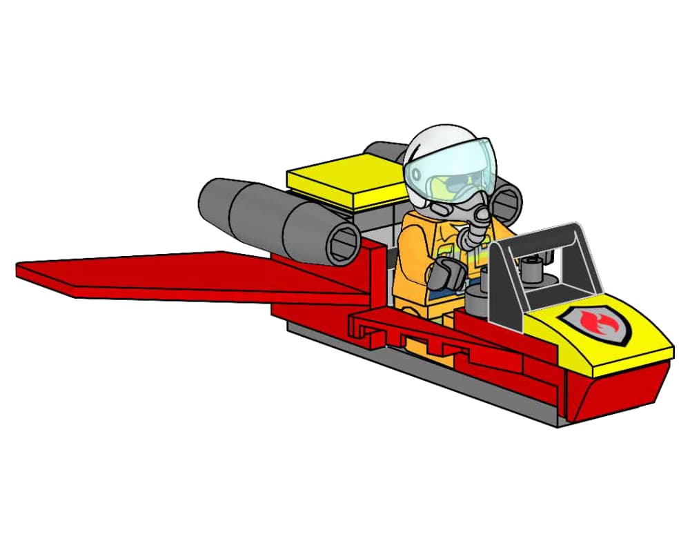 з мініфігуркою LEGO CITY Allie Aires' Firefighter Jet , полібег