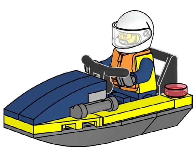 з мініфігуркою LEGO City Policeman with Jetboat полібег