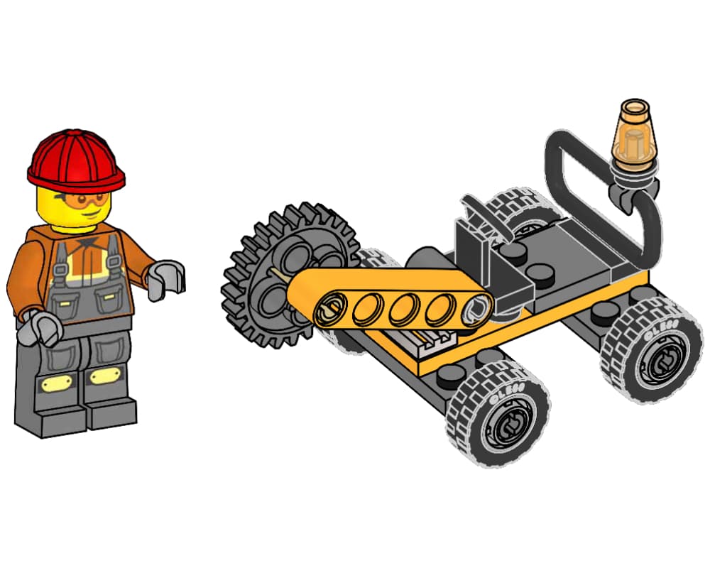з мініфігурками LEGO CITY Worker with Rotary Cutter полібег