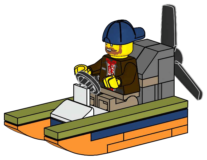 з мініфігуркою LEGO CITY Air boat , полібег