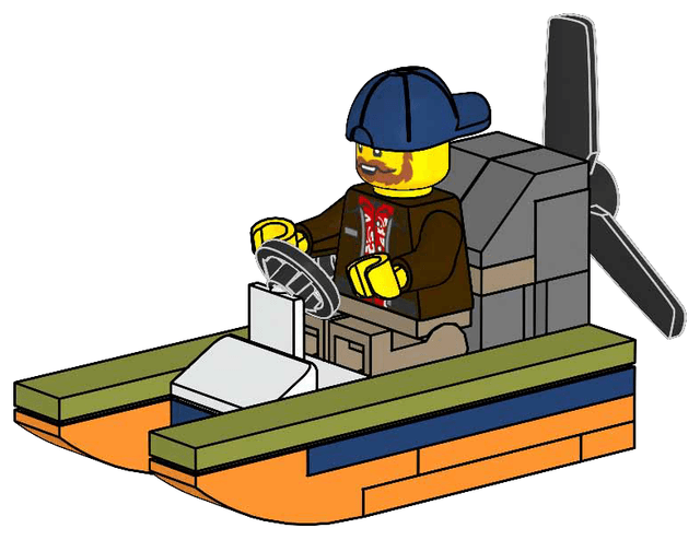 з мініфігуркою LEGO CITY Air boat , полібег