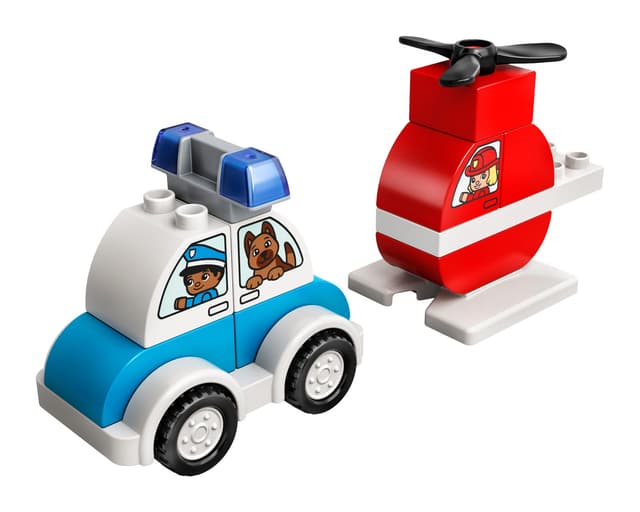 DUPLO Пожежний вертоліт і поліцейська машина