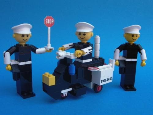 Police Officers and Motorcycle