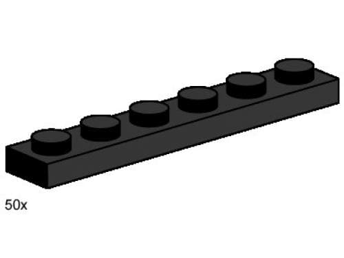 1 x 6 Black Plates