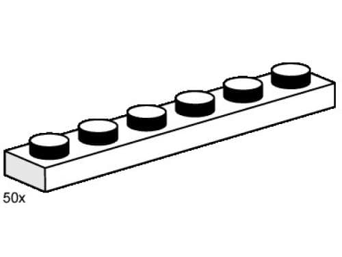 1 x 6 White Plates