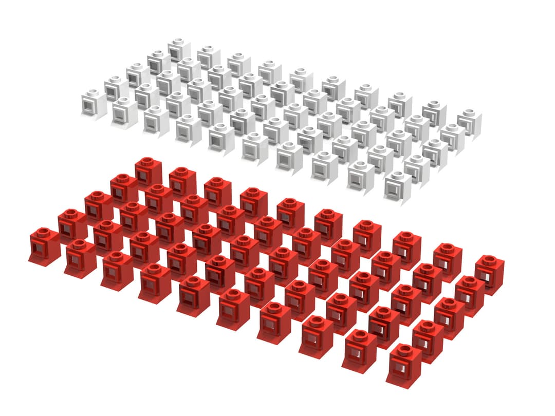 1 x 1 x 1 Windows Refill, Red or White