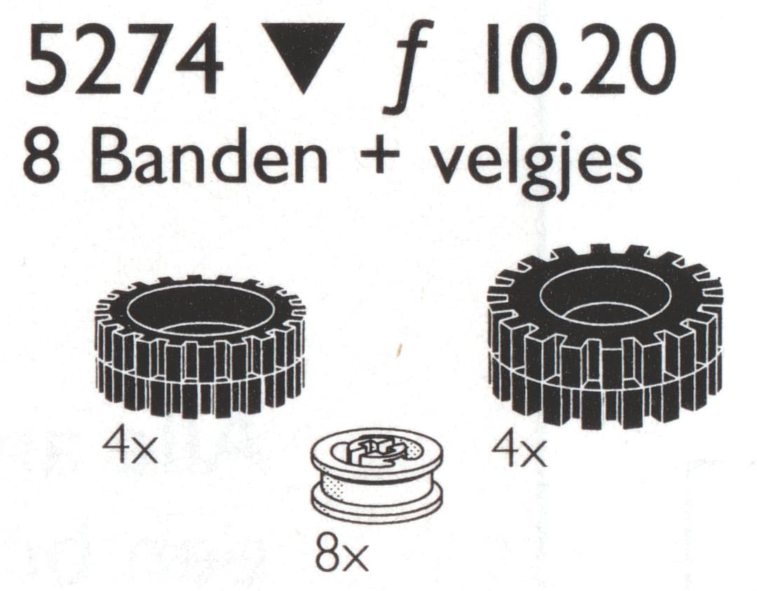 8 Tires / Tyres (4x24, 4x 30 mm) w/hubs