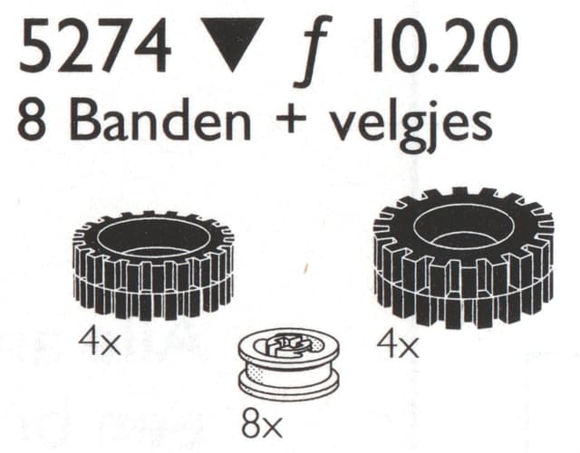 8 Tires / Tyres (4x24, 4x 30 mm) w/hubs