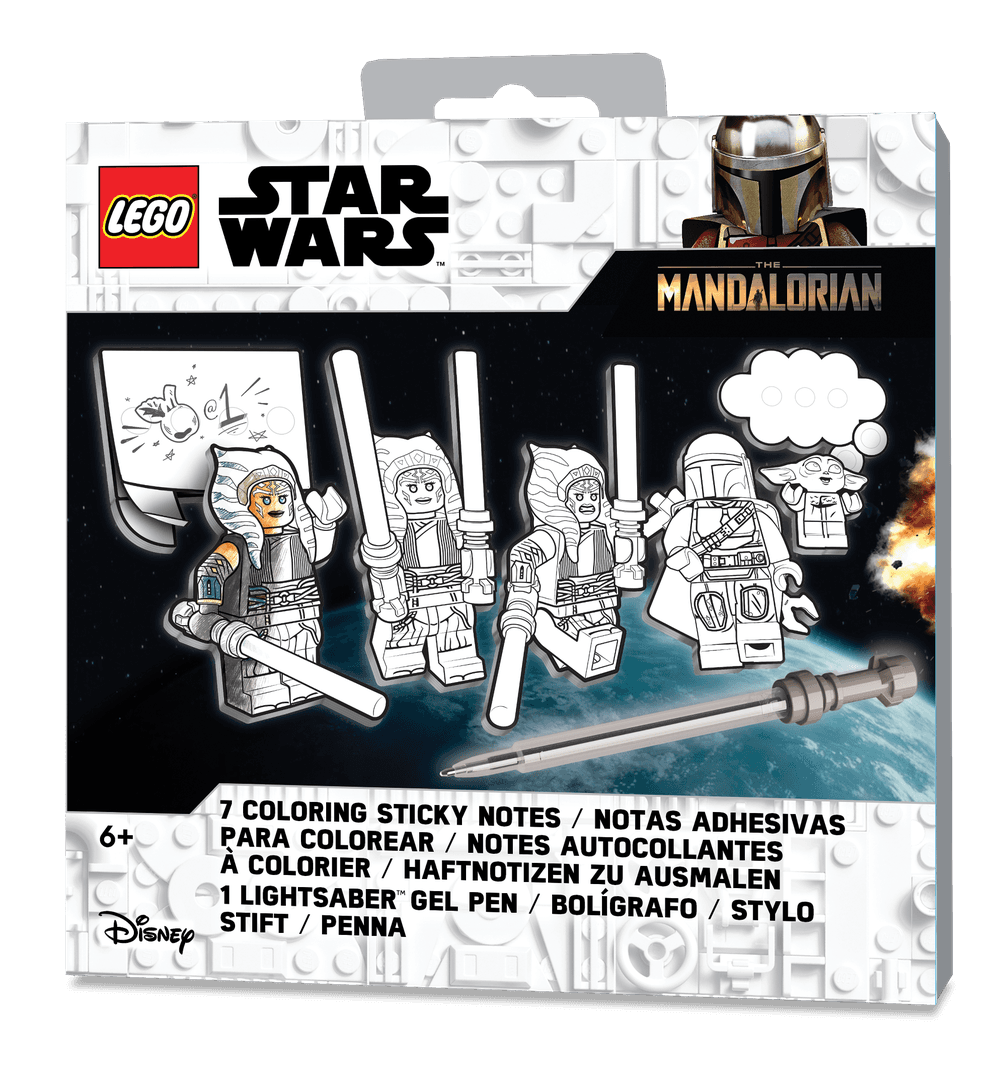 Star Wars The Mandalorian Ahsoka Tano Sticky Notes with Lightsaber Gel Pen