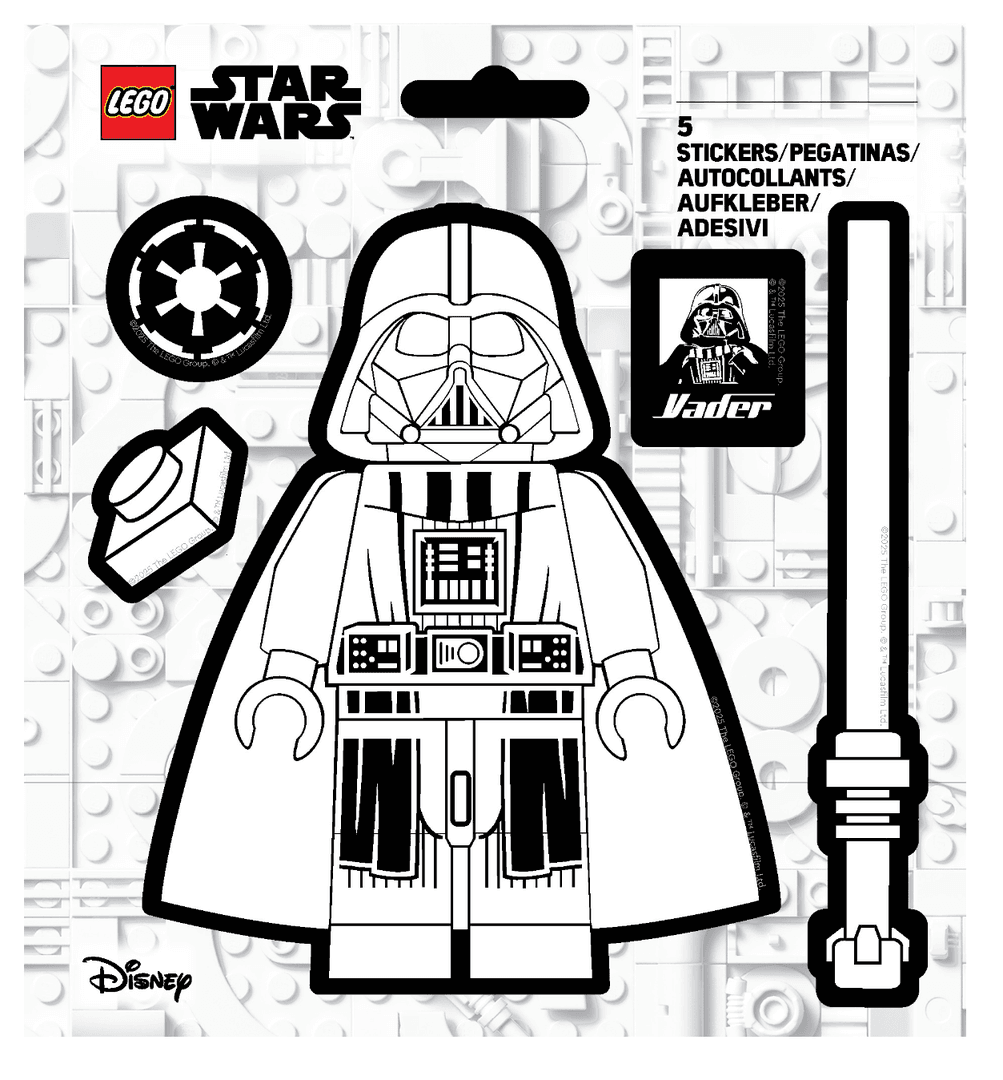 Star Wars Darth Vader Black and White Stickers