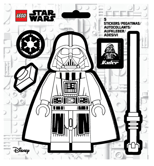 Star Wars Darth Vader Black and White Stickers
