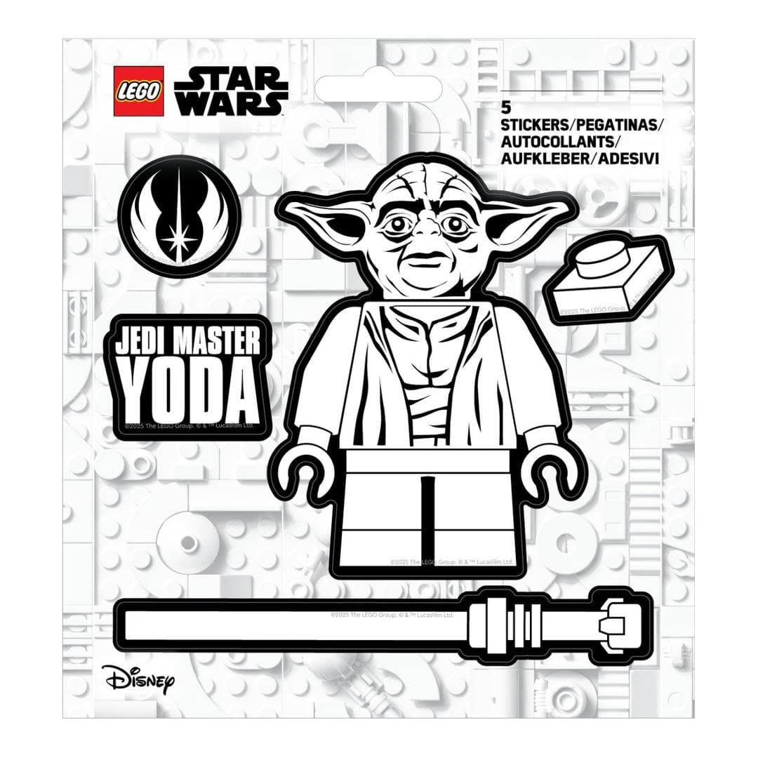 Star Wars Yoda Black and White Stickers