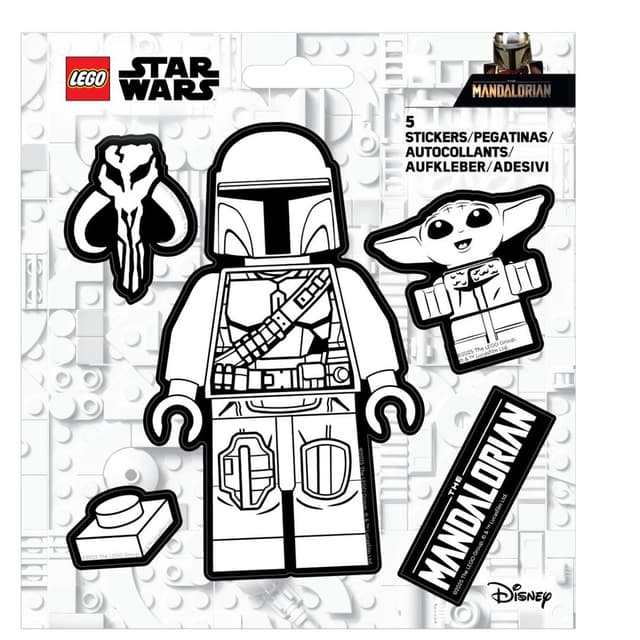 Star Wars The Mandalorian The Mandalorian Black and White Stickers
