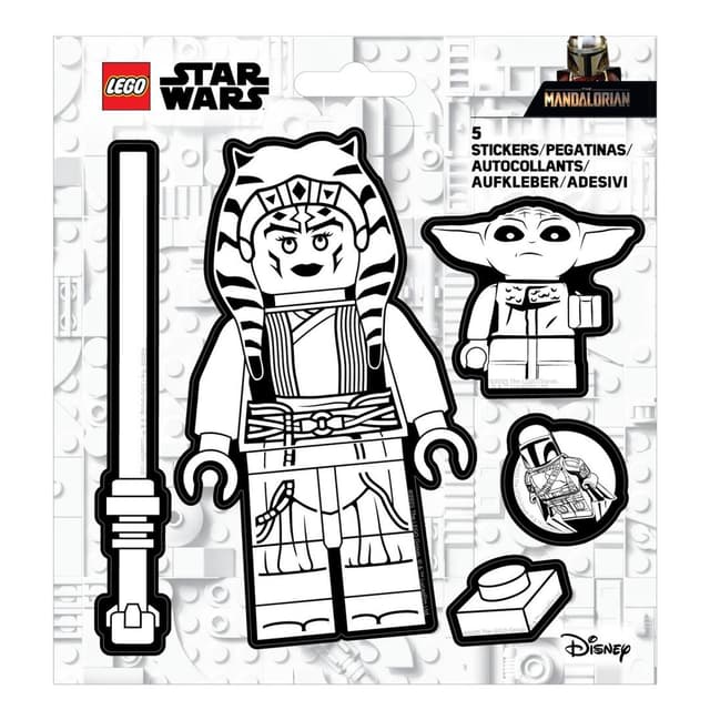 Star Wars The Mandalorian Ahsoka Tano Black and White Stickers