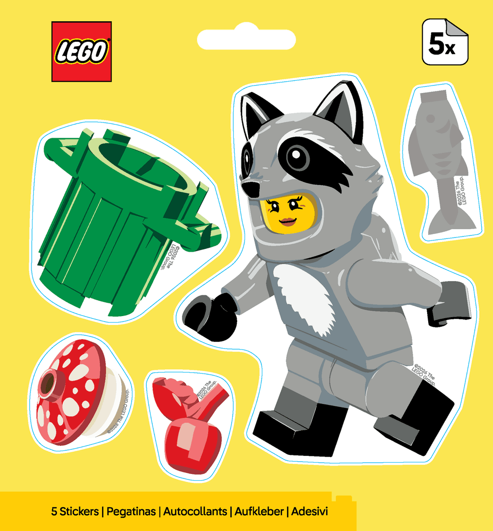 Raccoon Costume Fan Stickers
