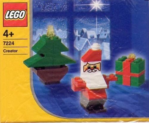 Santa, Tree, and Present