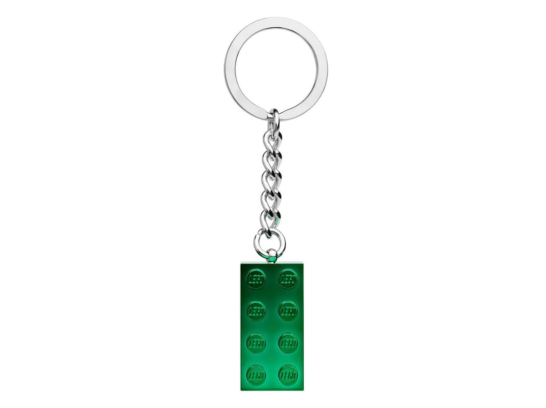 Chrome Green Brick Key Chain