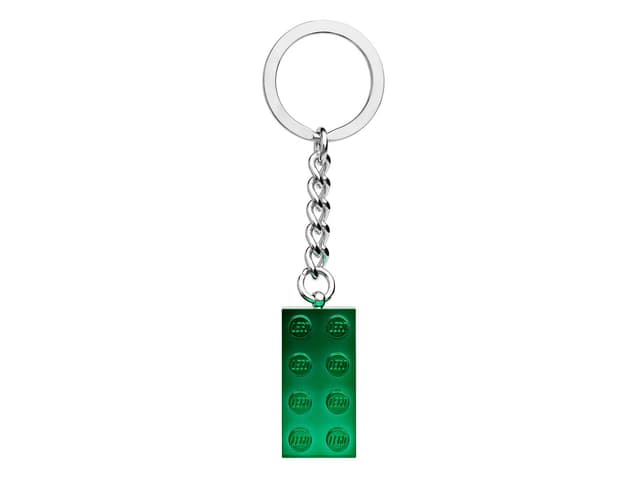 Chrome Green Brick Key Chain