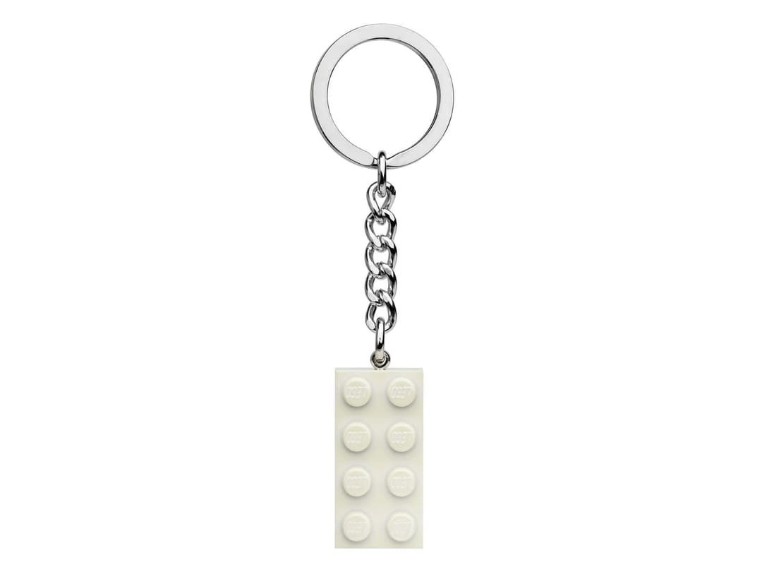 Pearl White Brick Key Chain