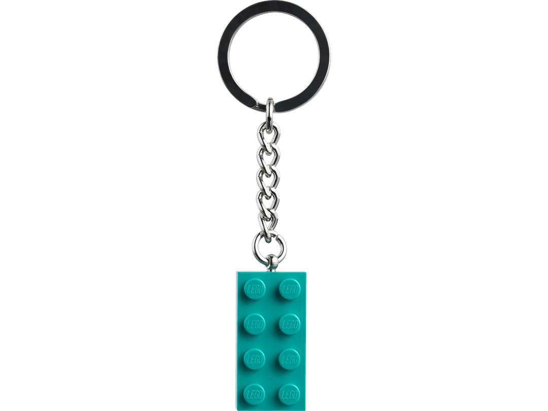 Dark Turquoise Brick Key Chain