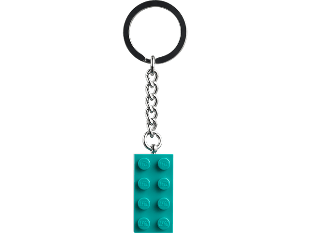 Dark Turquoise Brick Key Chain