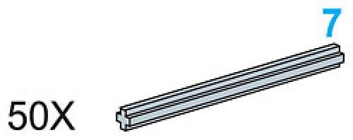 7-Stud Axles (Pack of 50)