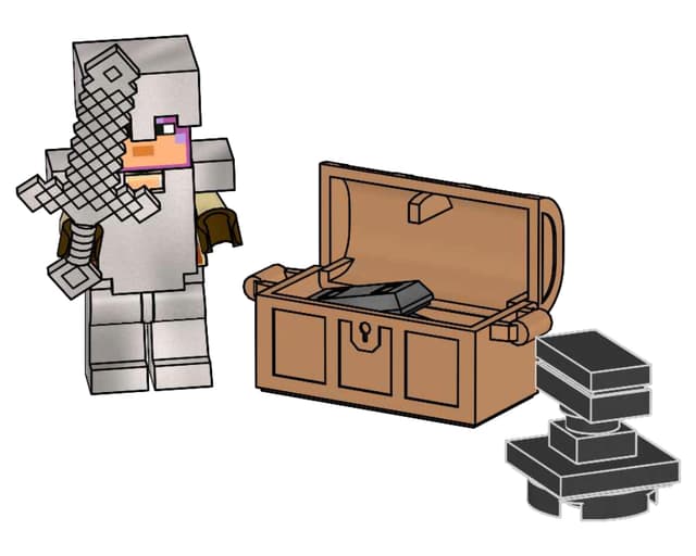 Фігурка Lego Games Minecraft Knight with Chest and Anvil foil pack 1шт