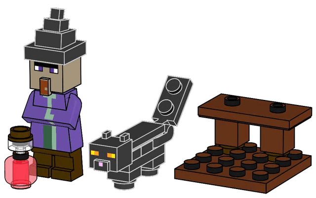 Фігурка Witch With Black Cat Paper Bag Minecraft min150 Новий