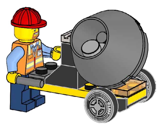 з мініфігуркою LEGO City Builder with Cement Mixer