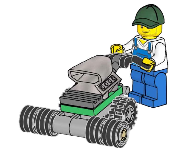 з мініфігуркою LEGO CITY Farmer with lawn mower полібег