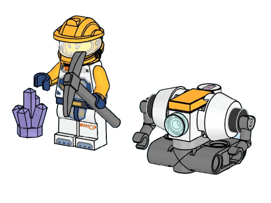 з мініфігуркою LEGO CITY Astronaut with Robot полібег
