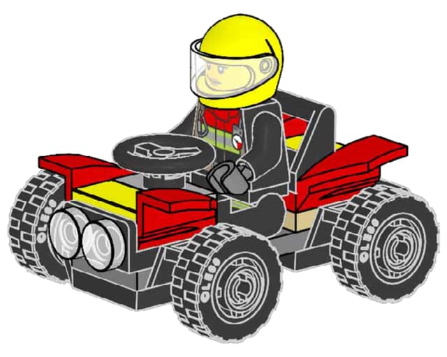 з мініфігуркою LEGO CITY Fire Buggy , полібег