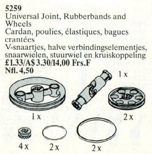 Universal Joint, Rubber Bands, and Wheels